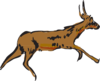 Running Antelope Clip Art